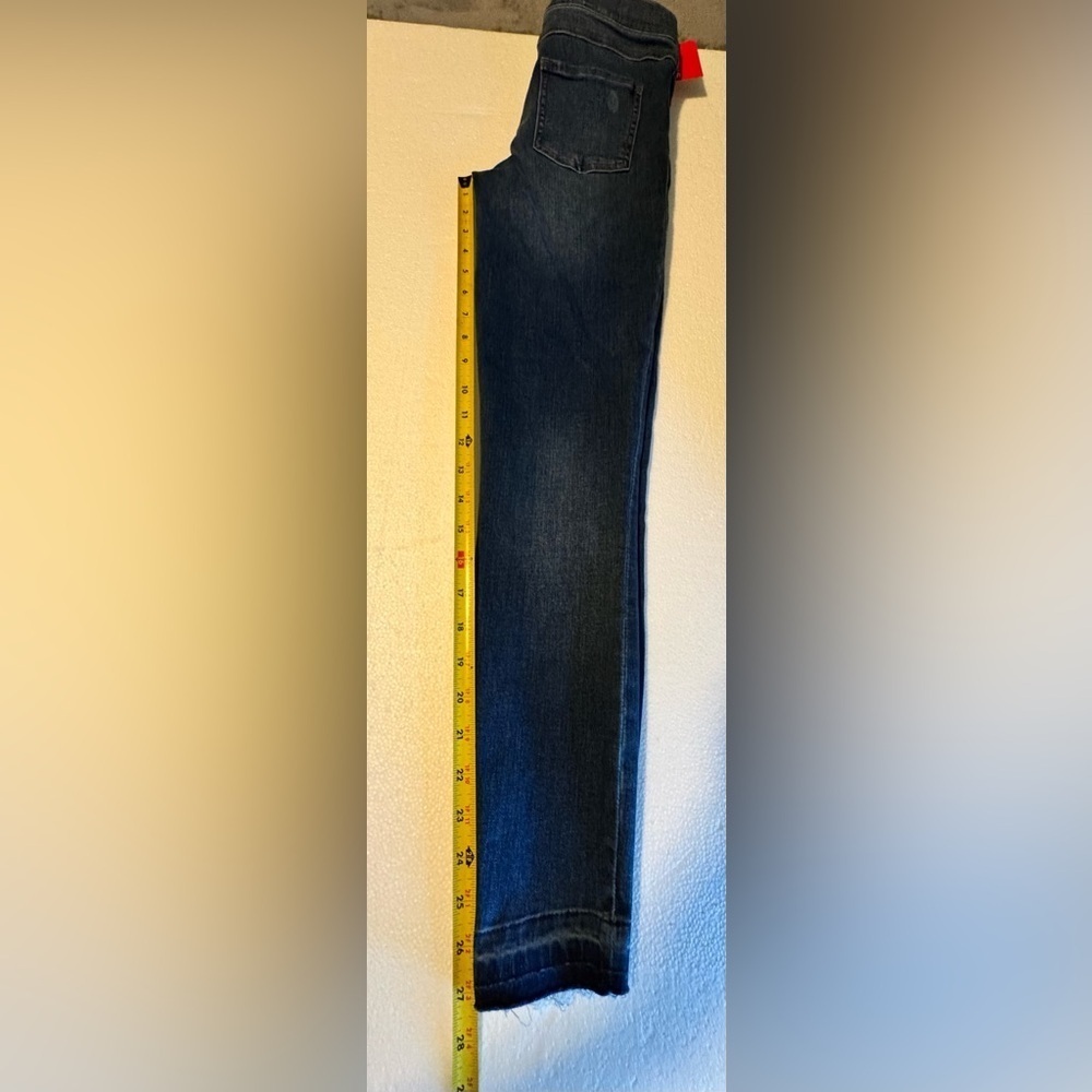 SPANX Dark Blue Distressed Ankle Skinny Jeans Size XS - Picture 10 of 16